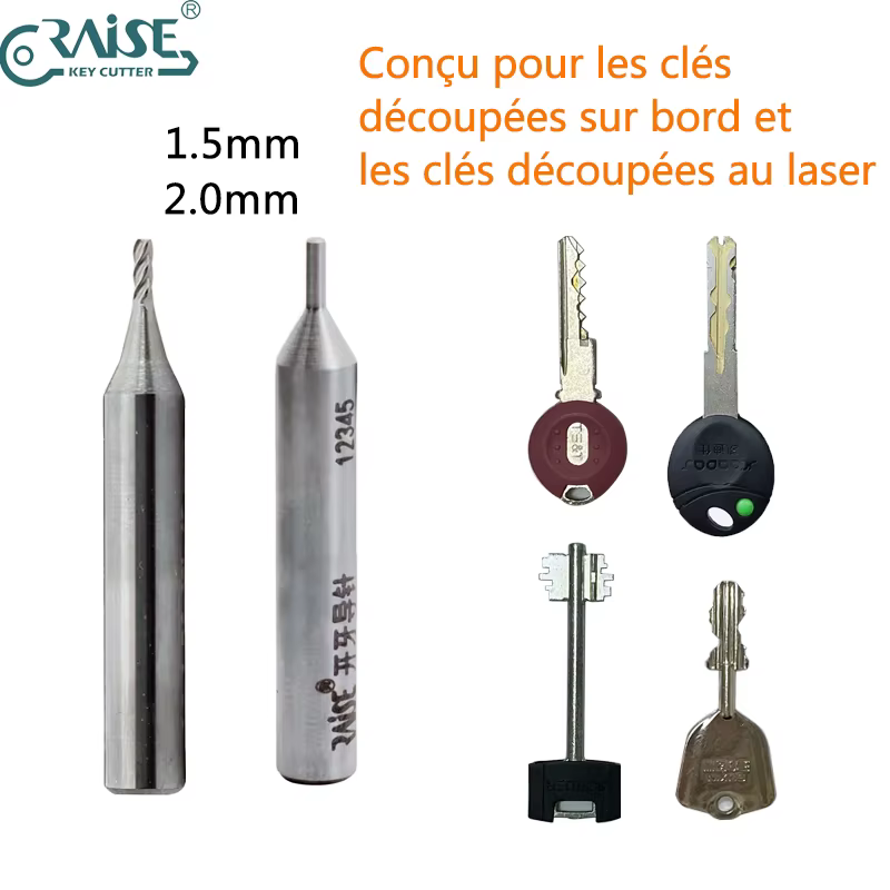 Fraise pour Copier la Clé de Coupe des Bords pour Diverses Machines à Clés Verticales