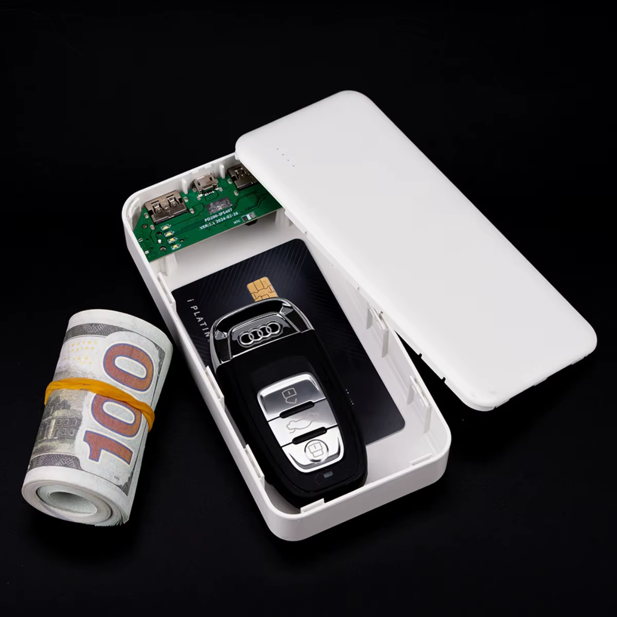 Boîte de rangement Portable en forme de banque d'alimentation Mobile de grande capacité