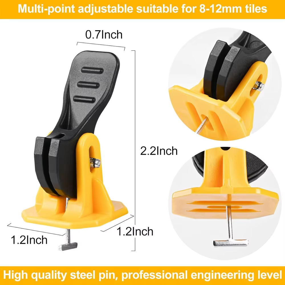 50 pièces système de nivellement de carrelage Clips niveleur Kit de réglage ensemble pour la pose