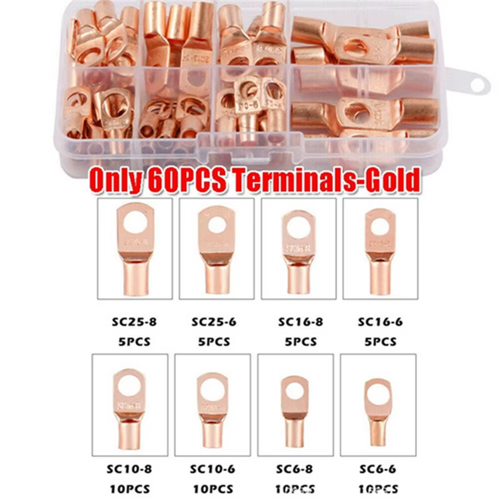 50B 1/60/100 pièces outil de sertissage de câble Portable bornes professionnelles pince à sertir poignée outils de co