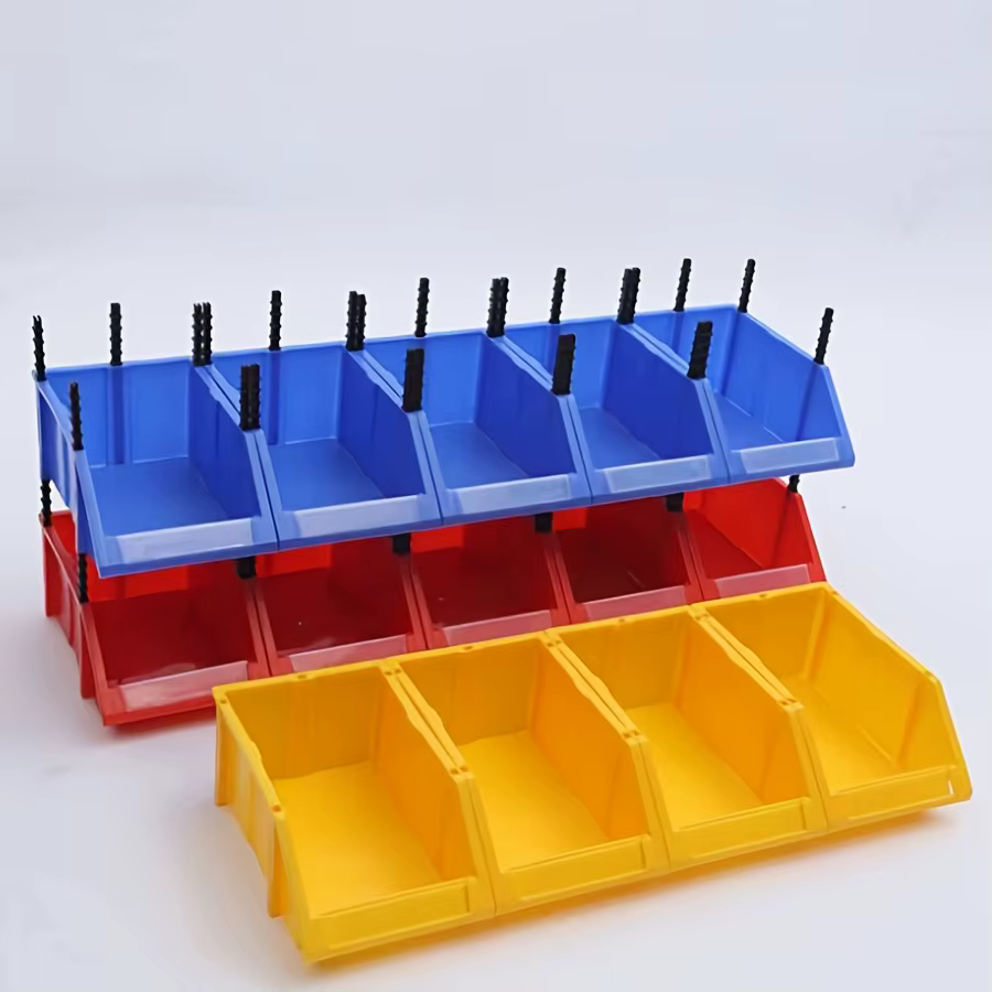 Bacs de rangement empilables pour matériel | Étagère murale robuste - Organisateur pour garage