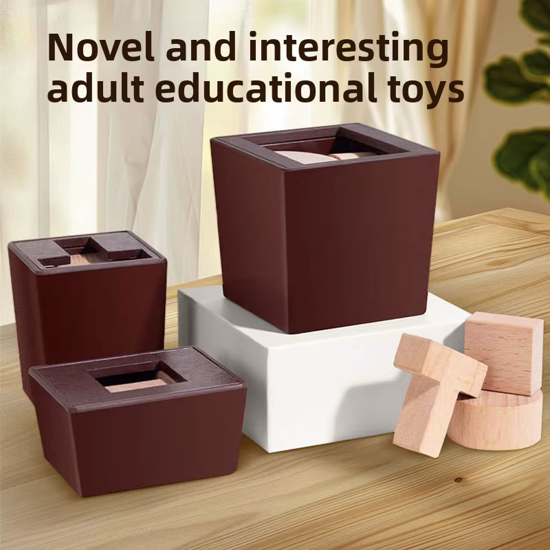Boîte magique intellectuelle en bois créative transfrontalière | Défi des blocs de construction 6 pièces | Jeu de