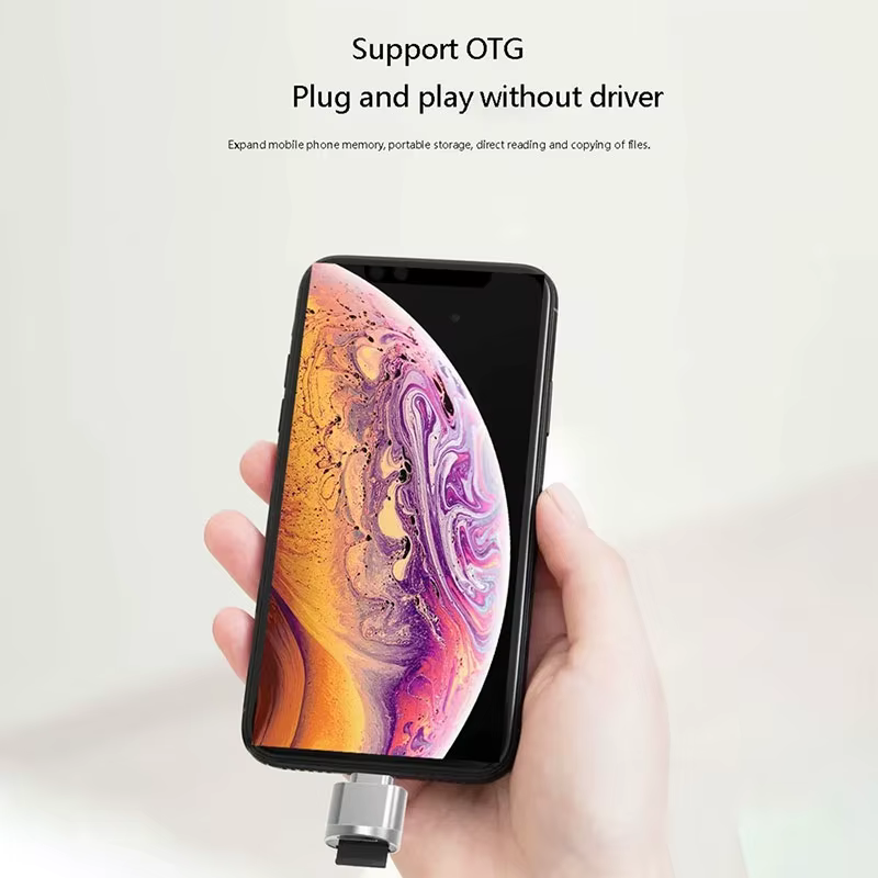 Lecteur de carte TF Lightning pour iPhone 14/13/12/11/Pro Max et iPad – Transfert de photos de l'appareil photo numérique