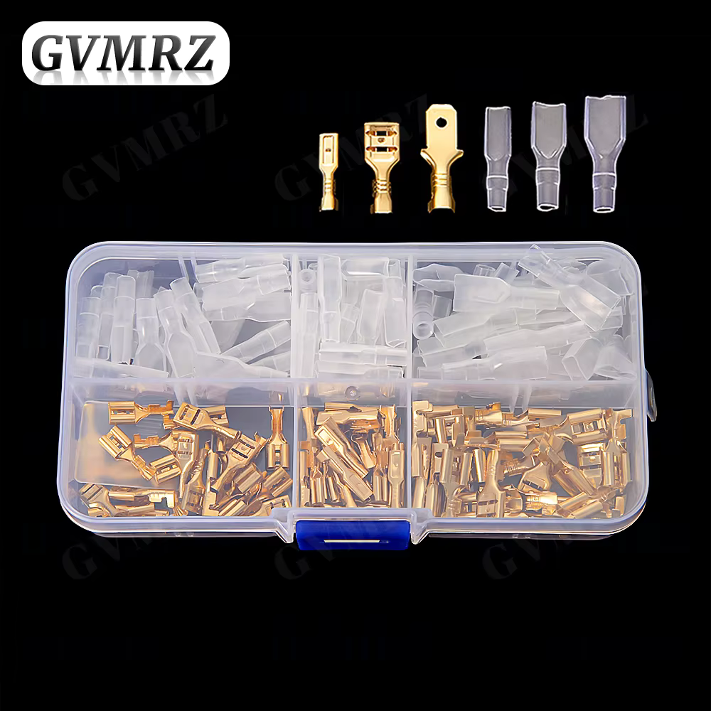 150 pièces/boîte 2.8/4.8/6.3mm bornes à sertir joint isolé connecteurs de fil électrique Kit d'assortiment