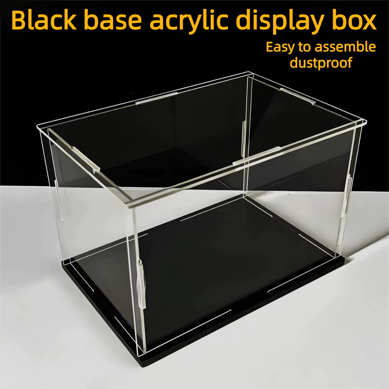 Présentoir en acrylique transparent assemblé de 11 tailles pour protéger les objets de collection