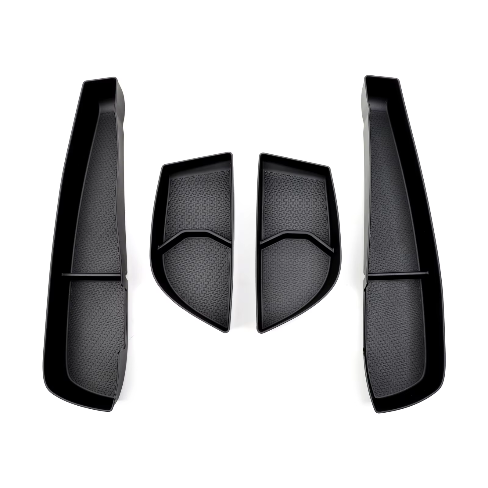SMABEE Boîte de rangement latérale de porte pour Smart # 1 # 3 organisateur de poignée de porte avant et arrière, rangement d'accessoires de voiture en TPE noir
