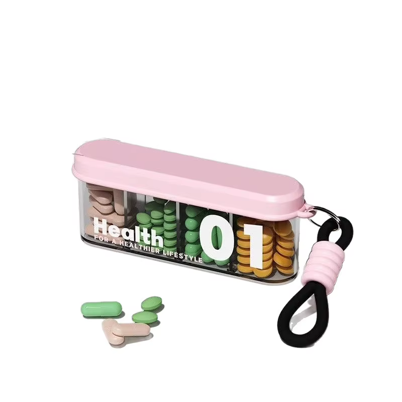1PC Boîte à pilules portable avec compartiments
