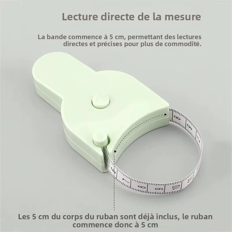Ruban à mesurer portable en pouces