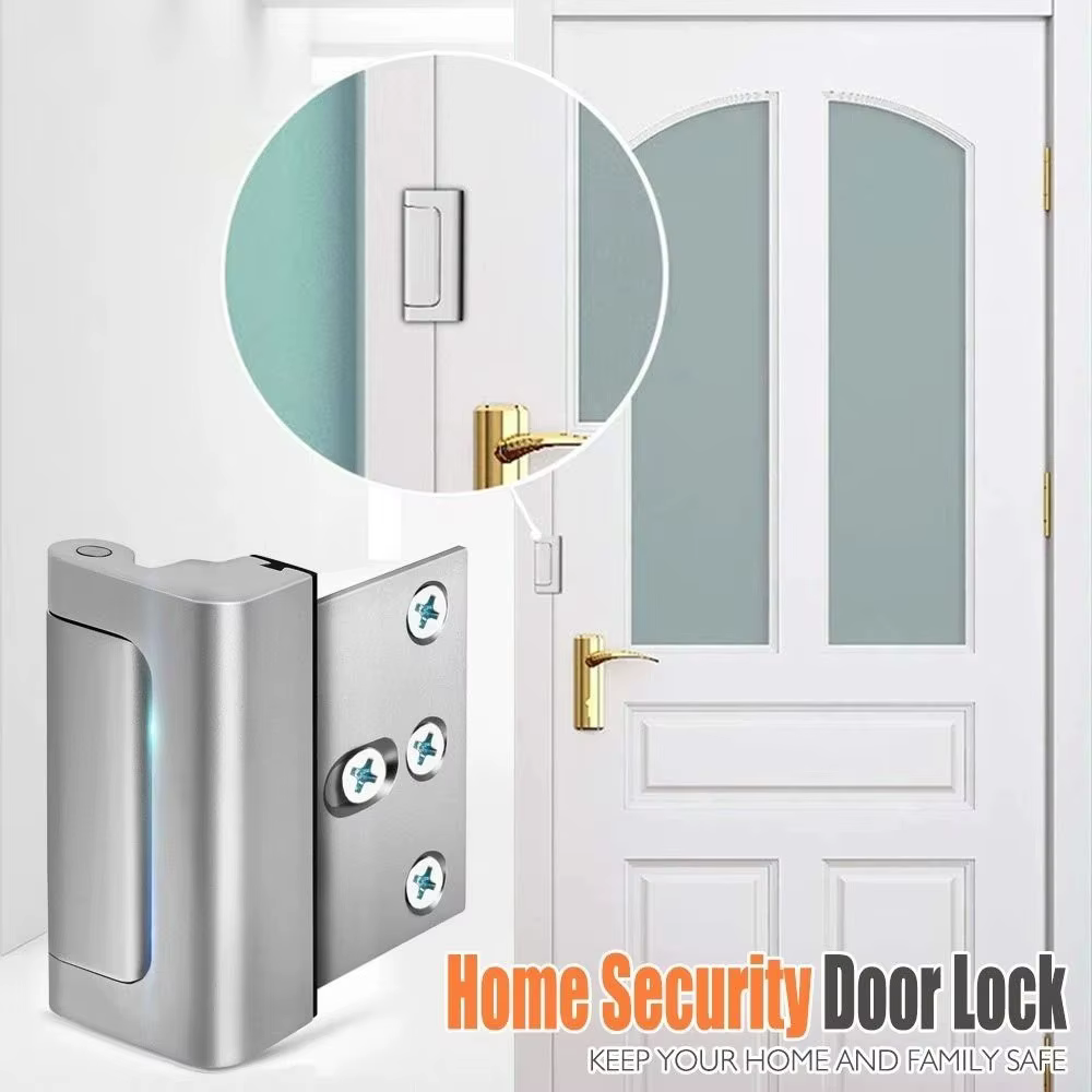 Serrure de porte antivol en métal, facile à utiliser, facile à installer, verrou de sécurité pour enfants, conception de sécurité en métal durable