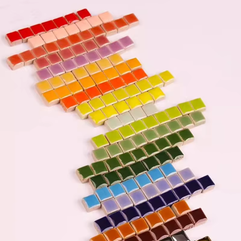 Mini carrelage mosaïque en céramique, 200g, 1CM, bricolage, carreaux en pierre, ornements faits à la main, artisanat mural, décoration de la maison