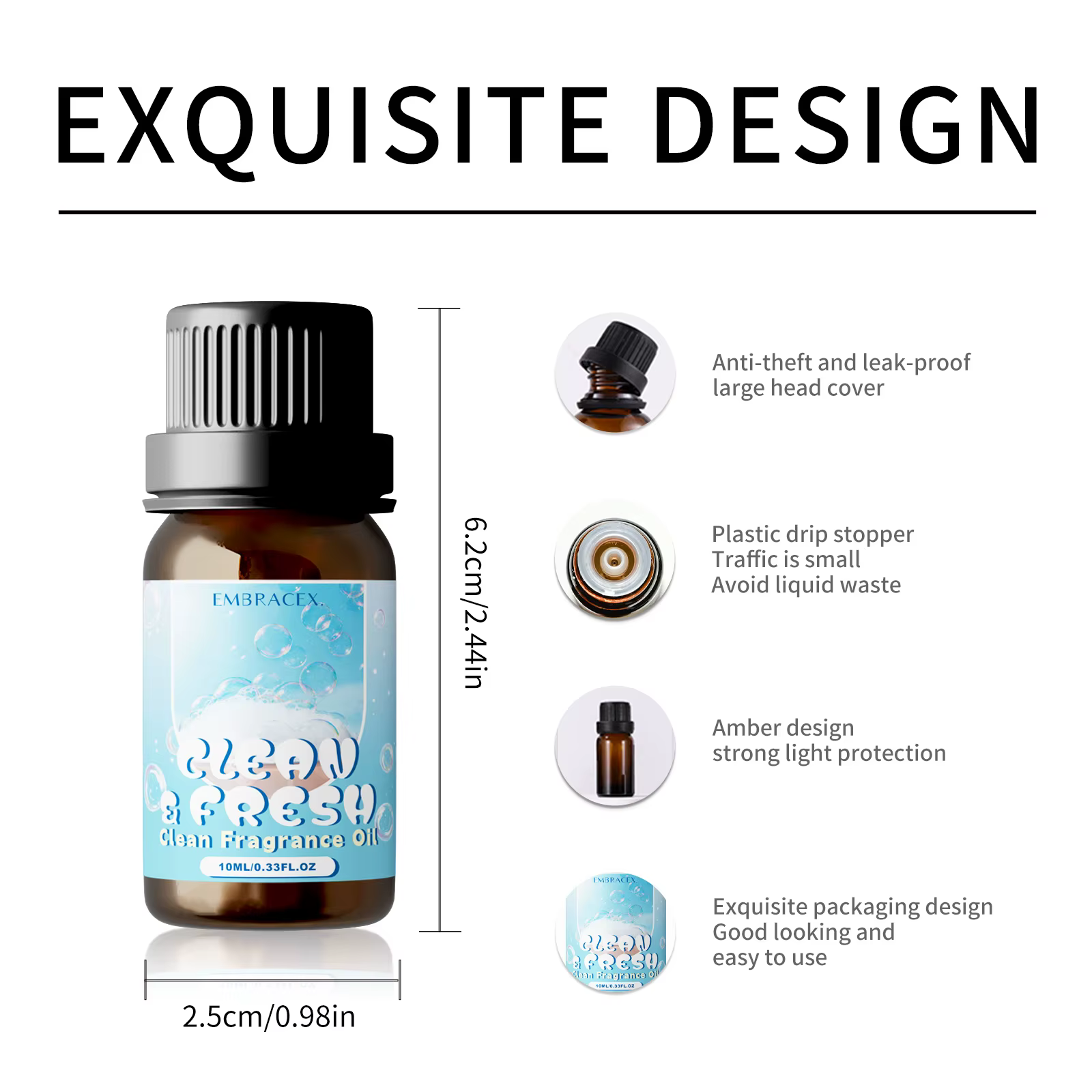 Coffret cadeau d'huiles essentielles, 6 pièces/1 pièce, huile parfumée fraîche, pour la fabrication de bougies, cadeau pour les amis