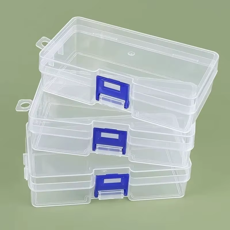 Boîte en plastique transparente rectangulaire pour embouts de tournevis
