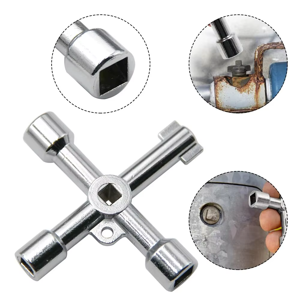 Tournevis à main multifonctionnel 4 en 1 croisé Portable en argent