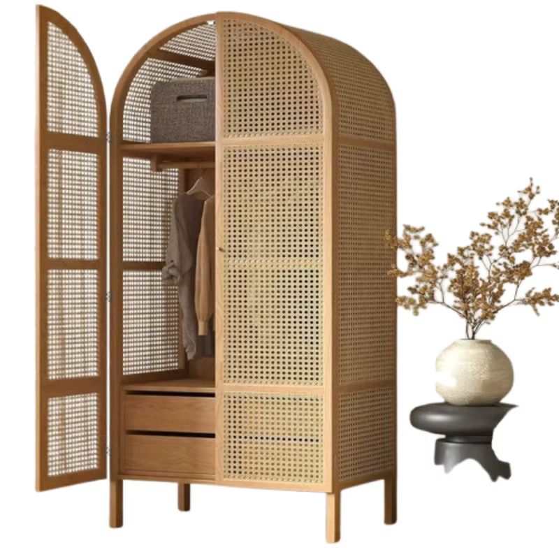 Armoires de chambre à coucher en bois vêtements femmes modernes armoires d'affichage tiroir Simple Szafa Tekstylna Na Ubrania meubles de Salon