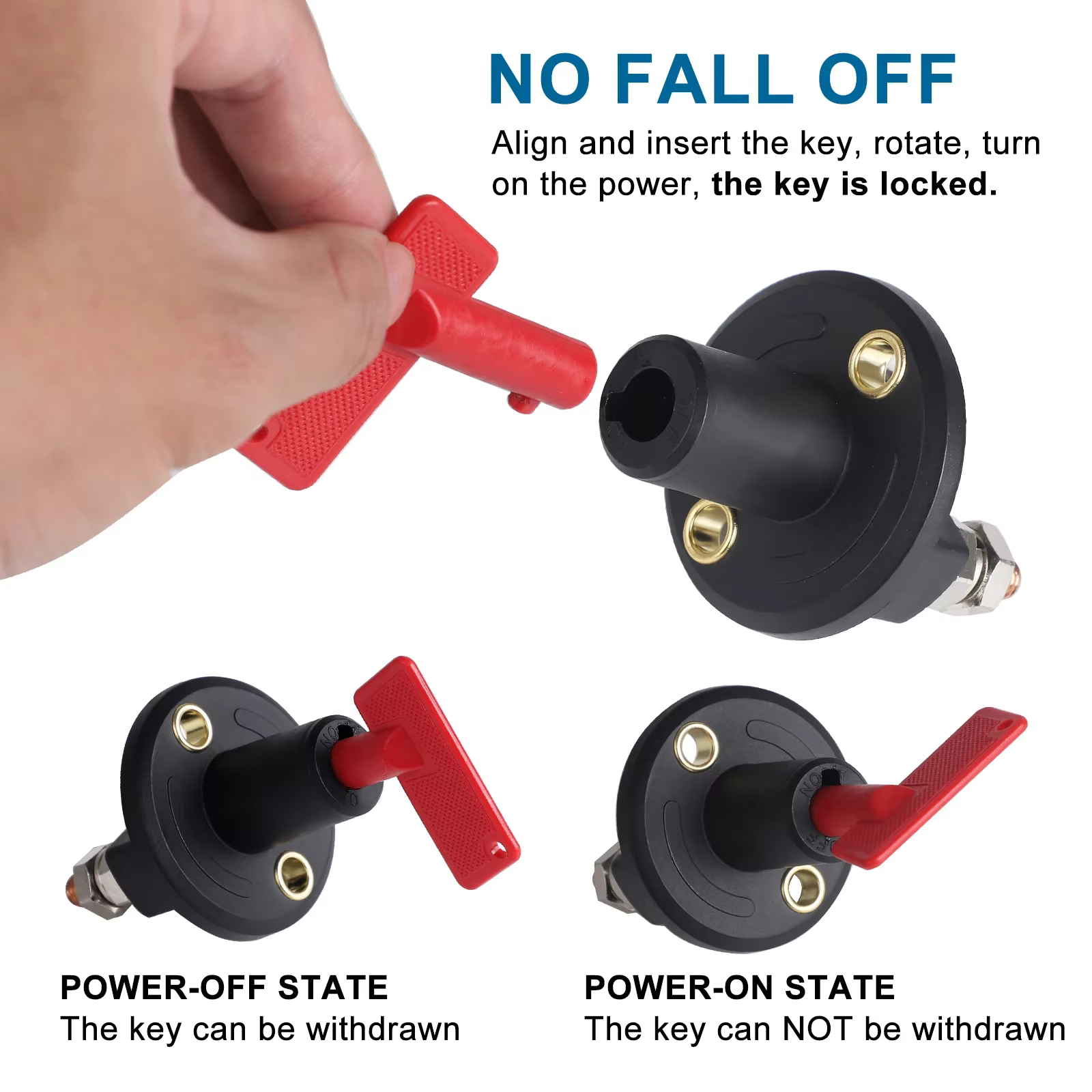 Interrupteur Rotatif Isolant Principal de Déconnexion de Batterie avec Clé pour Camion