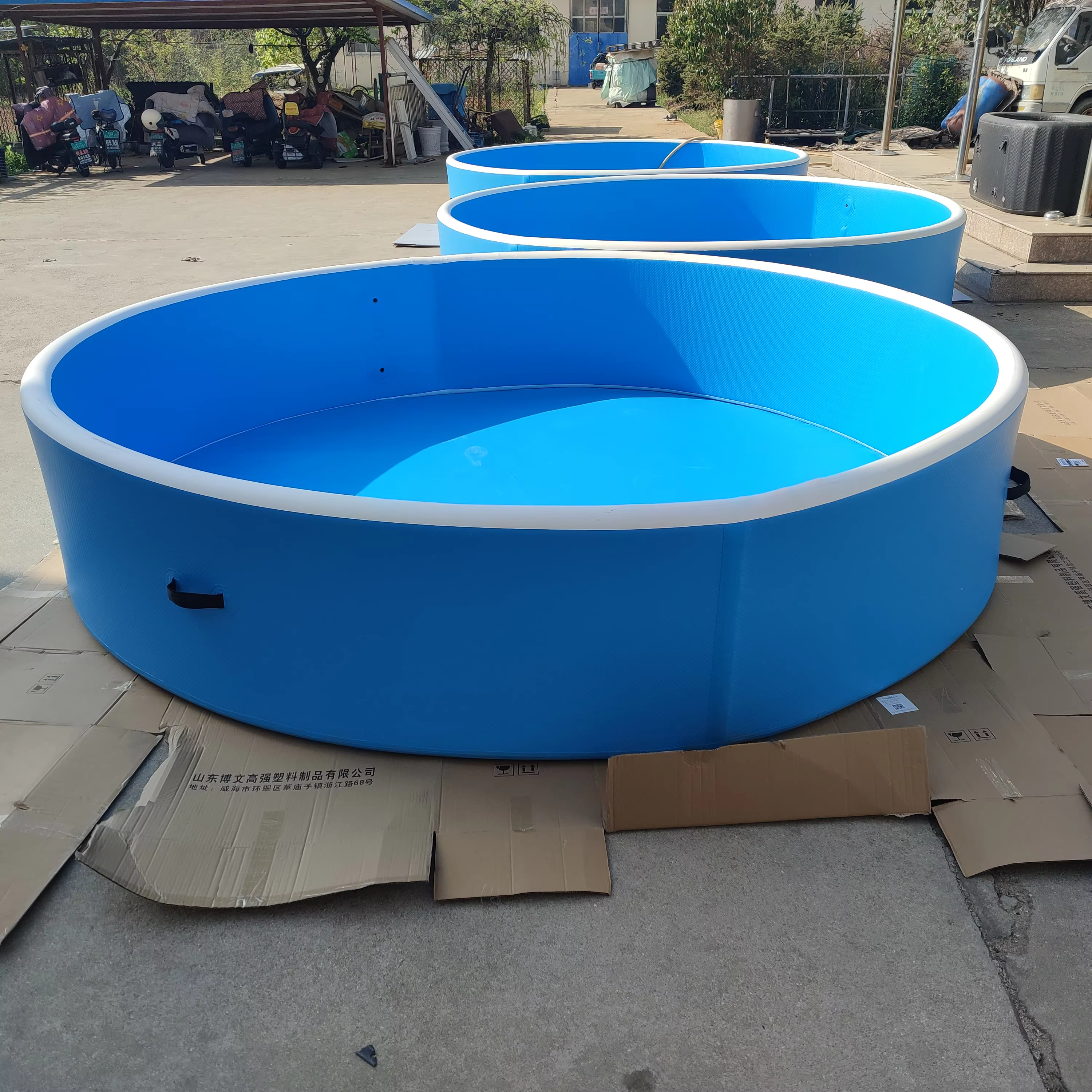 Piscine pour enfants personnalisable, portable, en PVC, avec double paroi en tissu Drop Stitch, pour plusieurs personnes