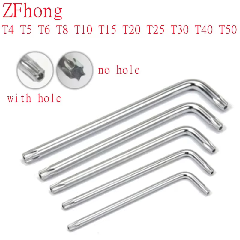 Clé Torx 1 à 5 pièces T4 T5 T6 T8 T10 T15 T20 T25 T30 T40 T45 à six lobes