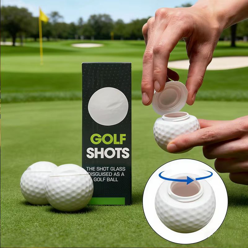 Nouveau Verre à Vin Créatif Golf – Verre à Vin Exclusif pour Événements – Emballage Cadeau Boîte Couleur Golf – Idéal pour les Golfeurs
