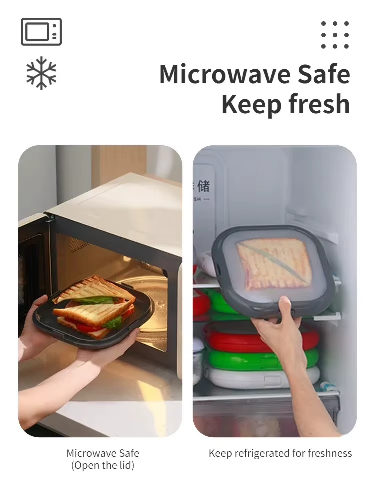 Boîte à lunch en silicone portable