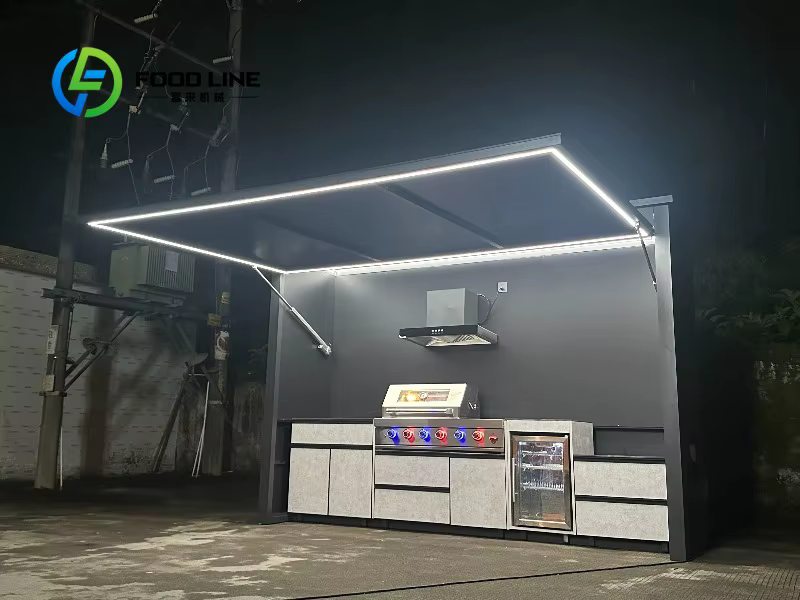 Abri de cuisine BBQ extérieur sur mesure