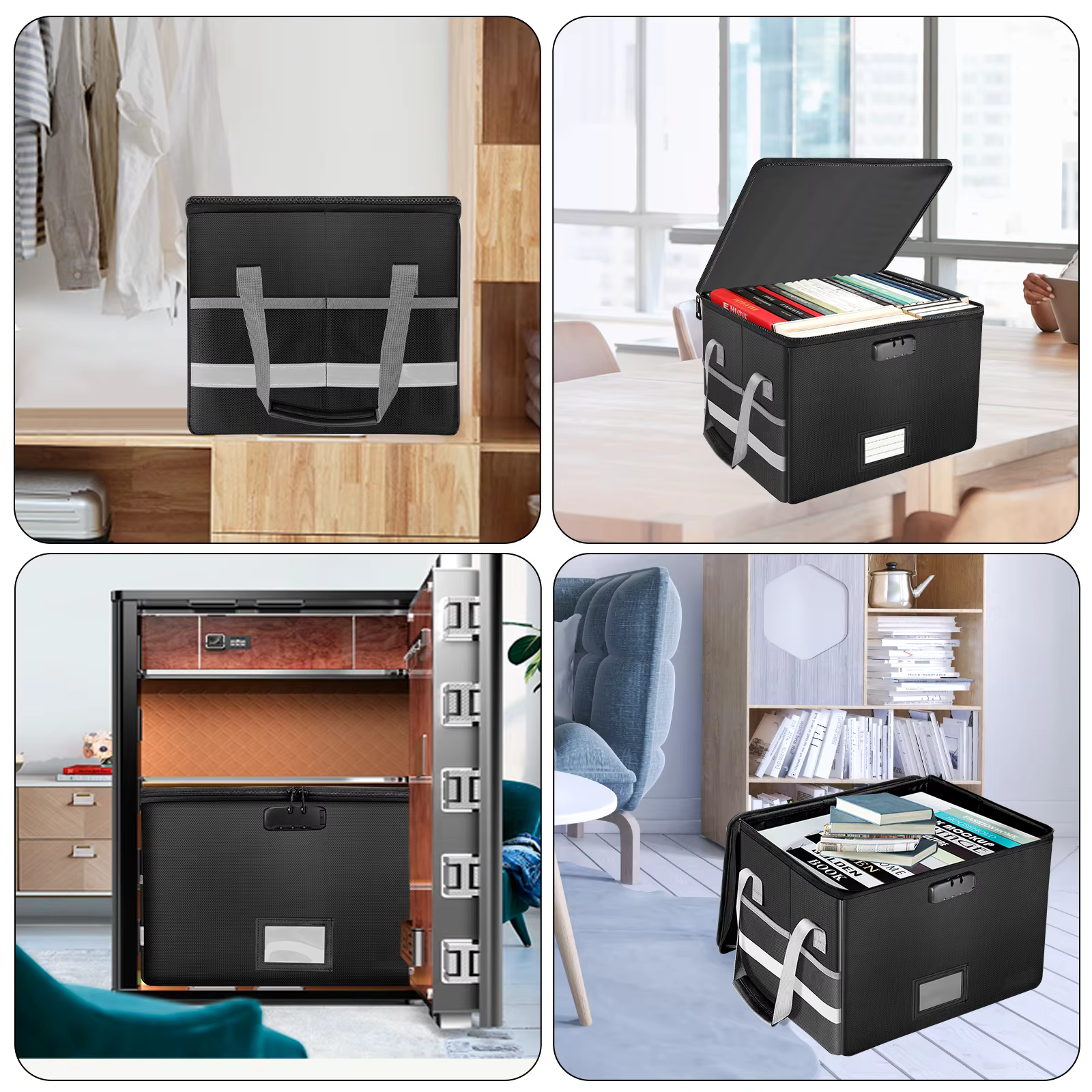 Boîte de rangement pliable imperméable et ignifuge