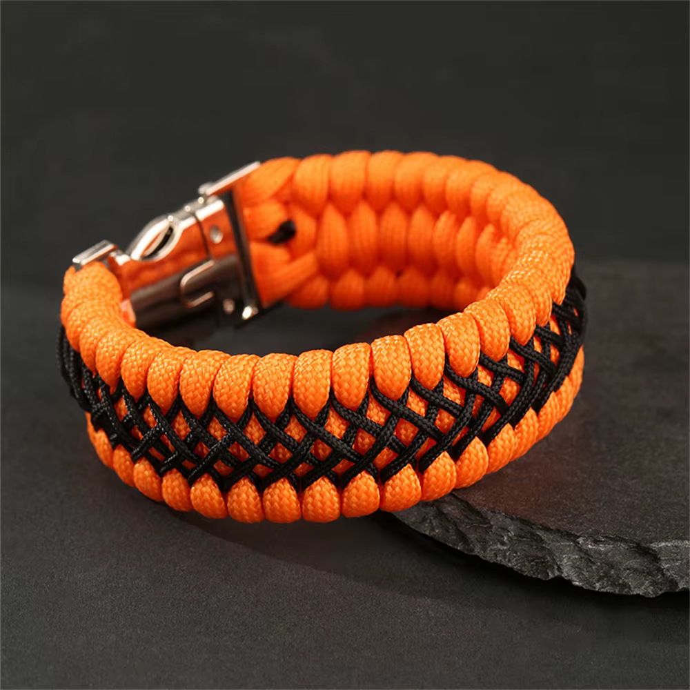 Bracelet paracorde fait à la main à 7 cœurs pour hommes, survie en plein air, Camping, corde d'urgence, bijoux de Style Vintage, cadeau de randonnée