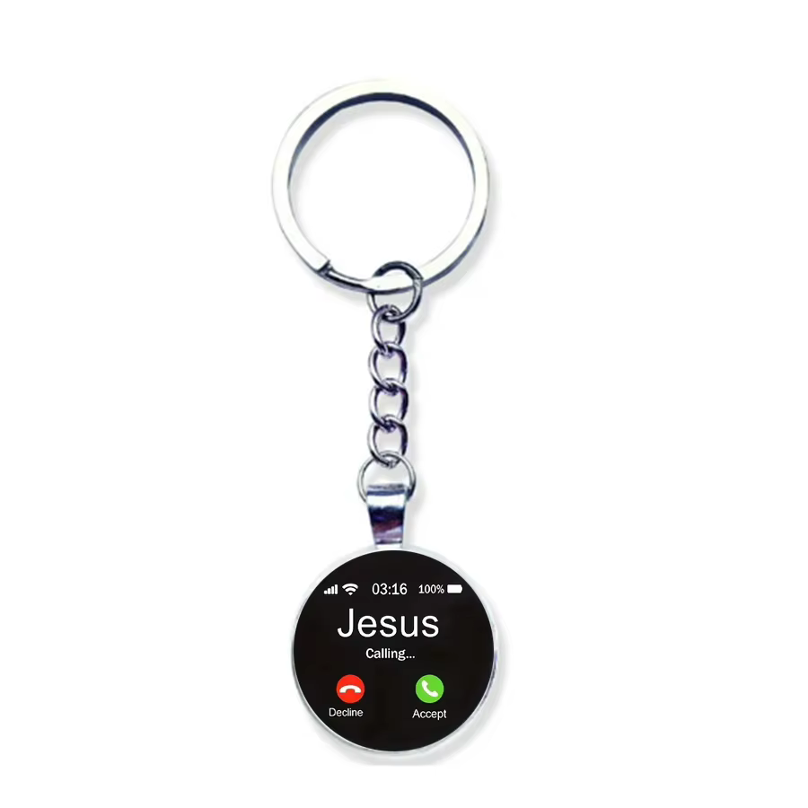 Pendentif clé en alliage lettre anglaise fleur, clé ronde en verre