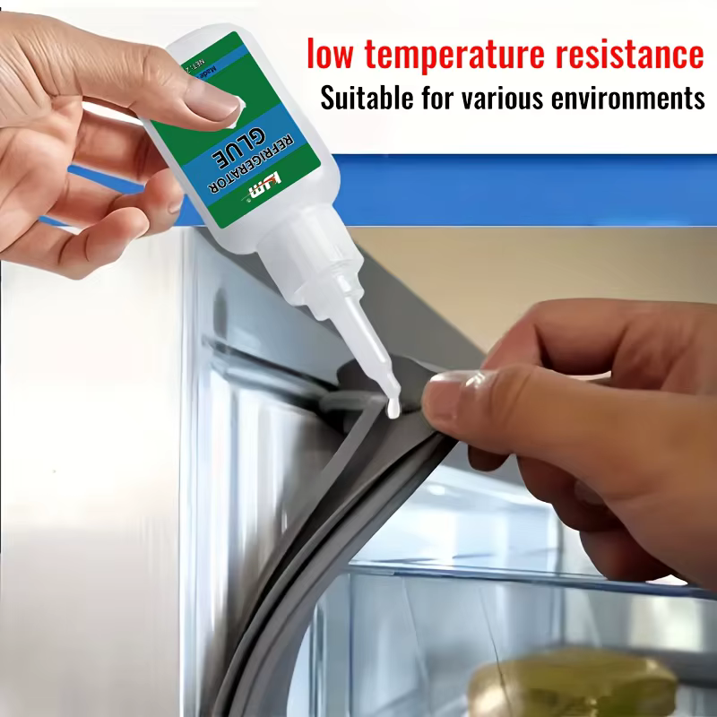 Colle pour congélateur et réfrigérateur – Adhésif résistant au froid à séchage rapide avec buse