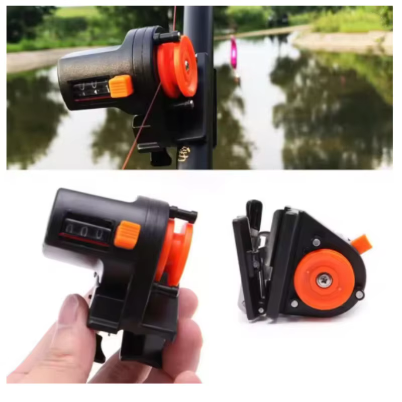ISURE MARINE compteur de ligne de pêche Portable outil de mesure de profondeur de ligne de pêche 0-999 mètres jauge de longueur de ligne de pêche