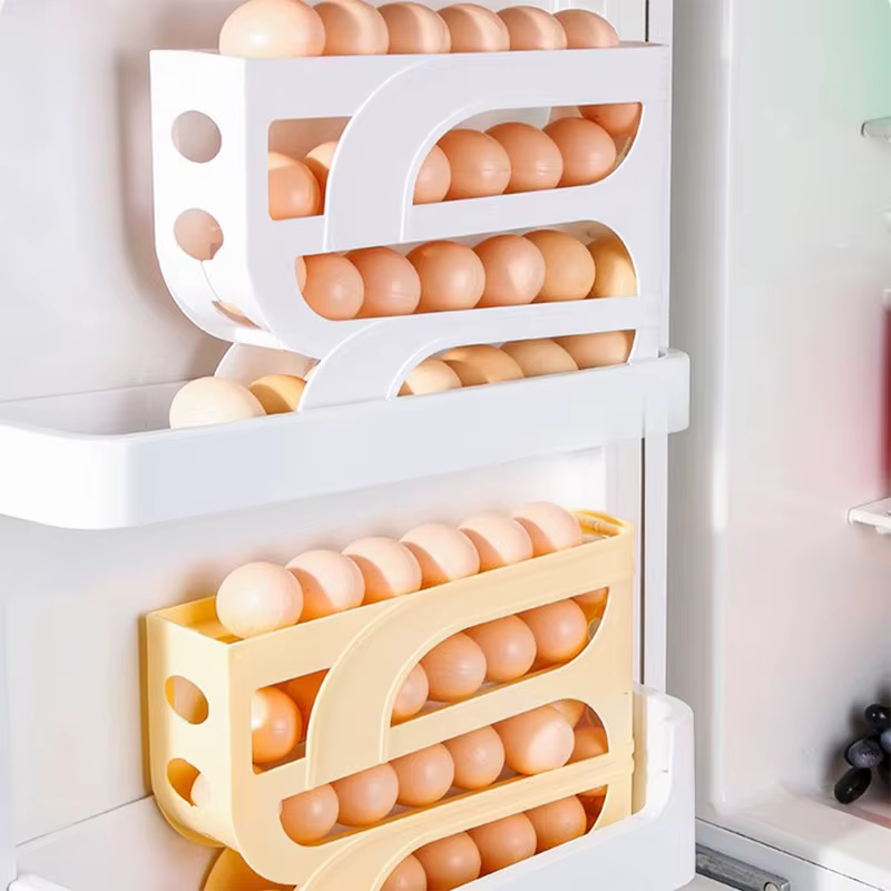 Boîte de rangement d'œufs à roulement automatique domestique