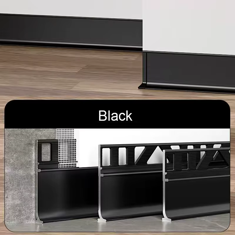 Profilé en aluminium encastré dissimulé pour plinthe en plâtre, coins, bandes lumineuses rigides, canaux linéaires pour décoration intérieure