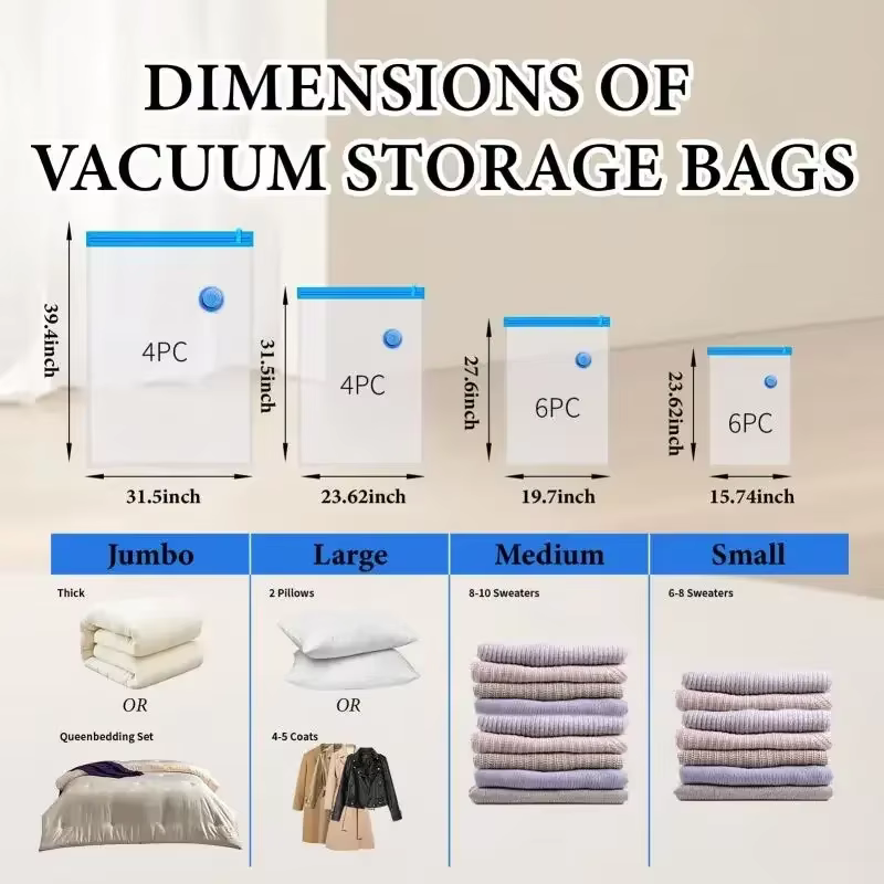 Sacs de rangement sous vide
