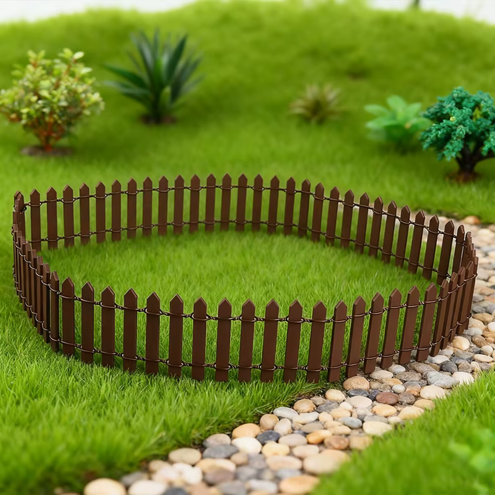 Mini clôture en bois avec bords lisses