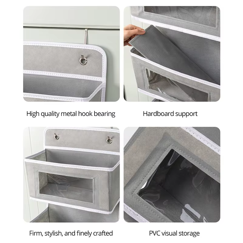 1pc Quatre couches Sac De Rangement Porte Suspendus Tissu Organisateur Sac Pour Articles Divers Sous-Vêtements Chaussettes