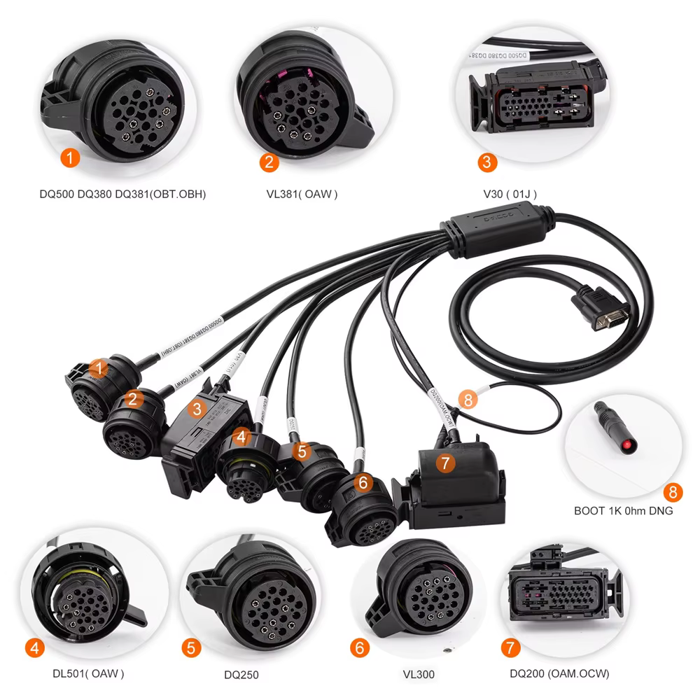 GODIAG GT107+ Câble de boîte de vitesses Câble de réglage 7 en 1