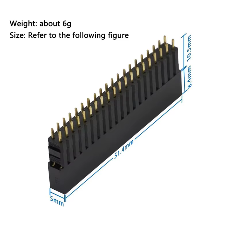 1 pièces 2*20 trois couches pas surélevé 2.54mm GPIO siège femelle à rangée surélevée adapté pour Raspberry PI 3B 3B + 4B