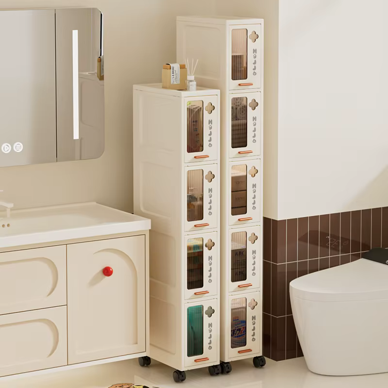 Armoire de rangement mobile mince