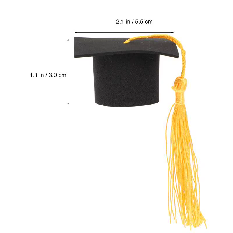 10 pièces Mini casquette de remise des diplômes casquettes de docteur