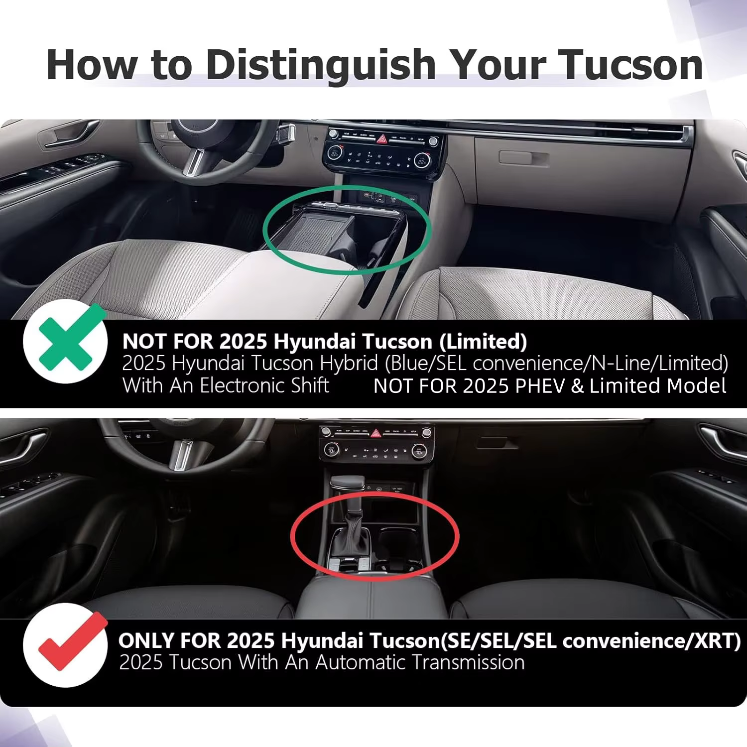 Pour Tucson 2022-2025 2026 : Organisateur de console centrale, boîte de rangement pour accoudoir, insert de console d'accoudoir, accessoires
