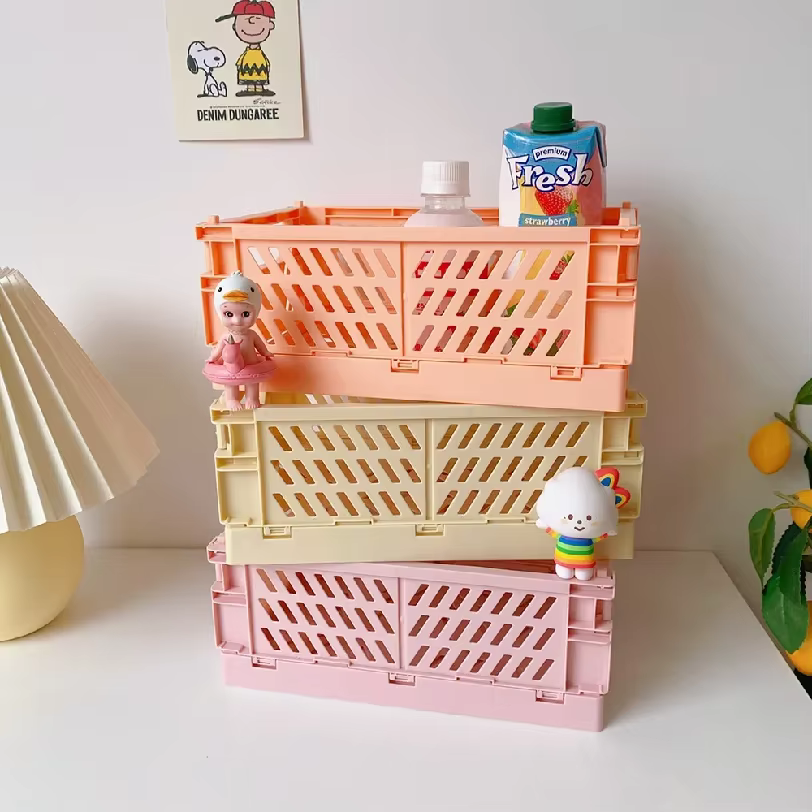 Boîte de rangement pliable avec poignées