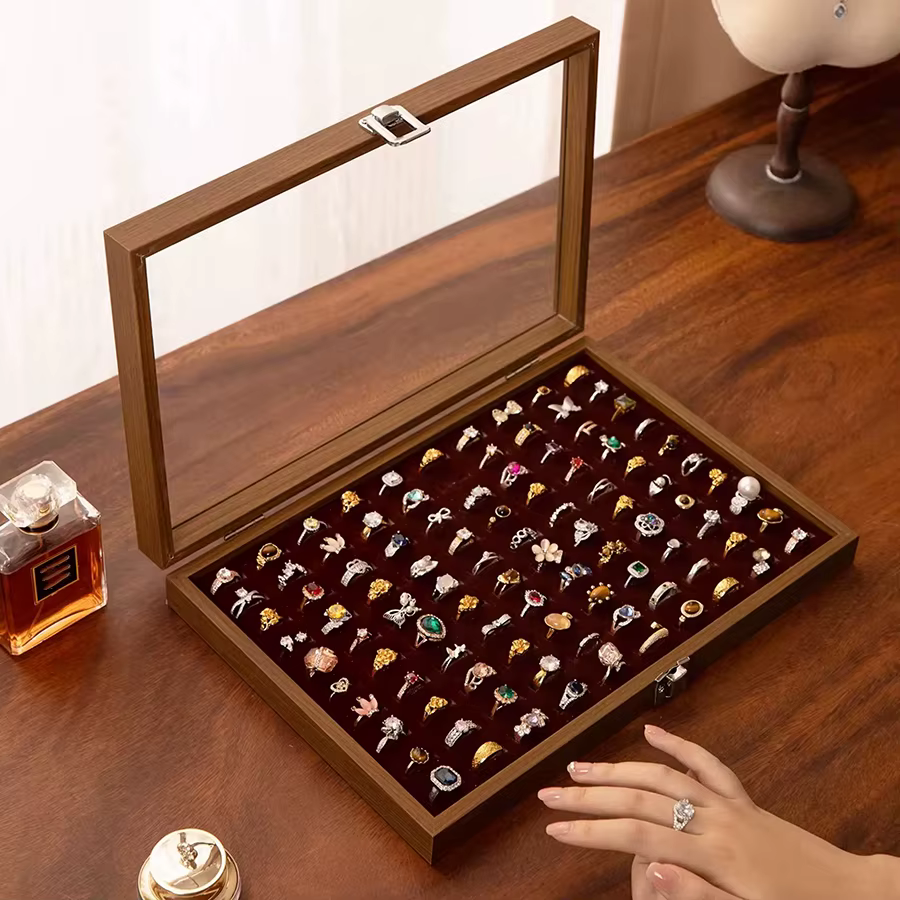 Boîte de rangement spécialisée pour bagues