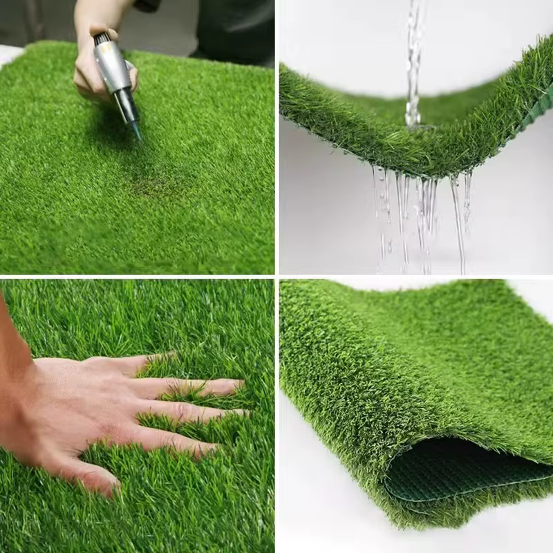 Grand tapis d'herbe artificielle de luxe, fin et durable, pelouse synthétique pour jardins, balcons, patios, hôtels et restaurants