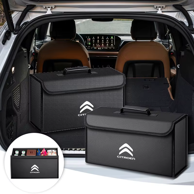 Sac multifonctionnel en cuir pour voiture, boîte de rangement de voyage pliable pour citroën C4 C3 C5 C1 C2 Berlingo Celysee Cactus Picasso Aircross