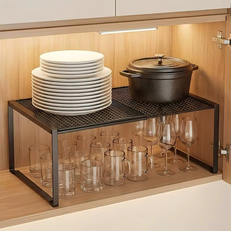 Étagère de rangement télescopique multicouche empilable