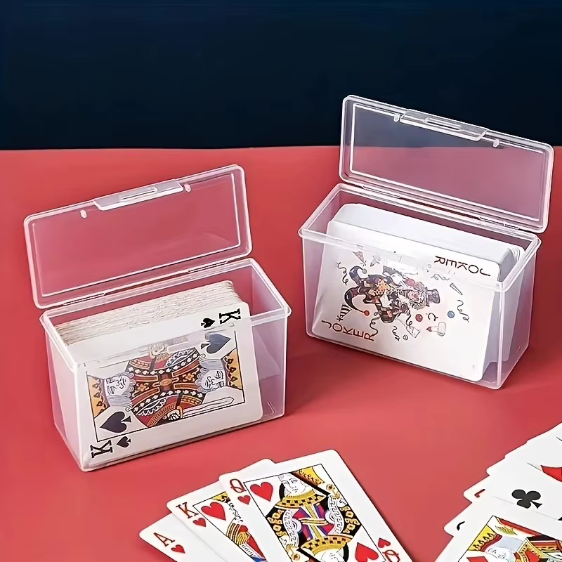 Boîte de rangement pour cartes à jouer, cartes de jeu, cartes d'identité, cartes de visite, boîte de rangement en plastique, organisateur de cartes