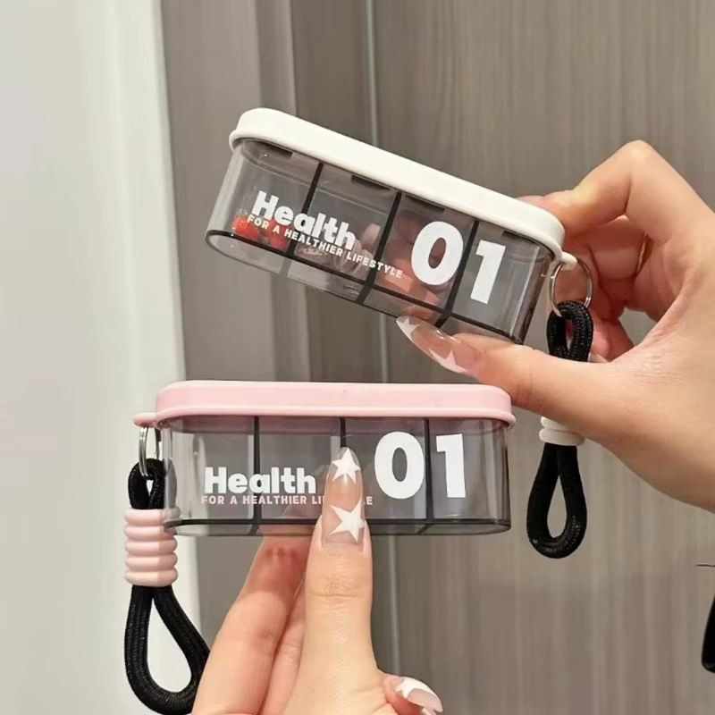 1PC Boîte à pilules portable avec compartiments