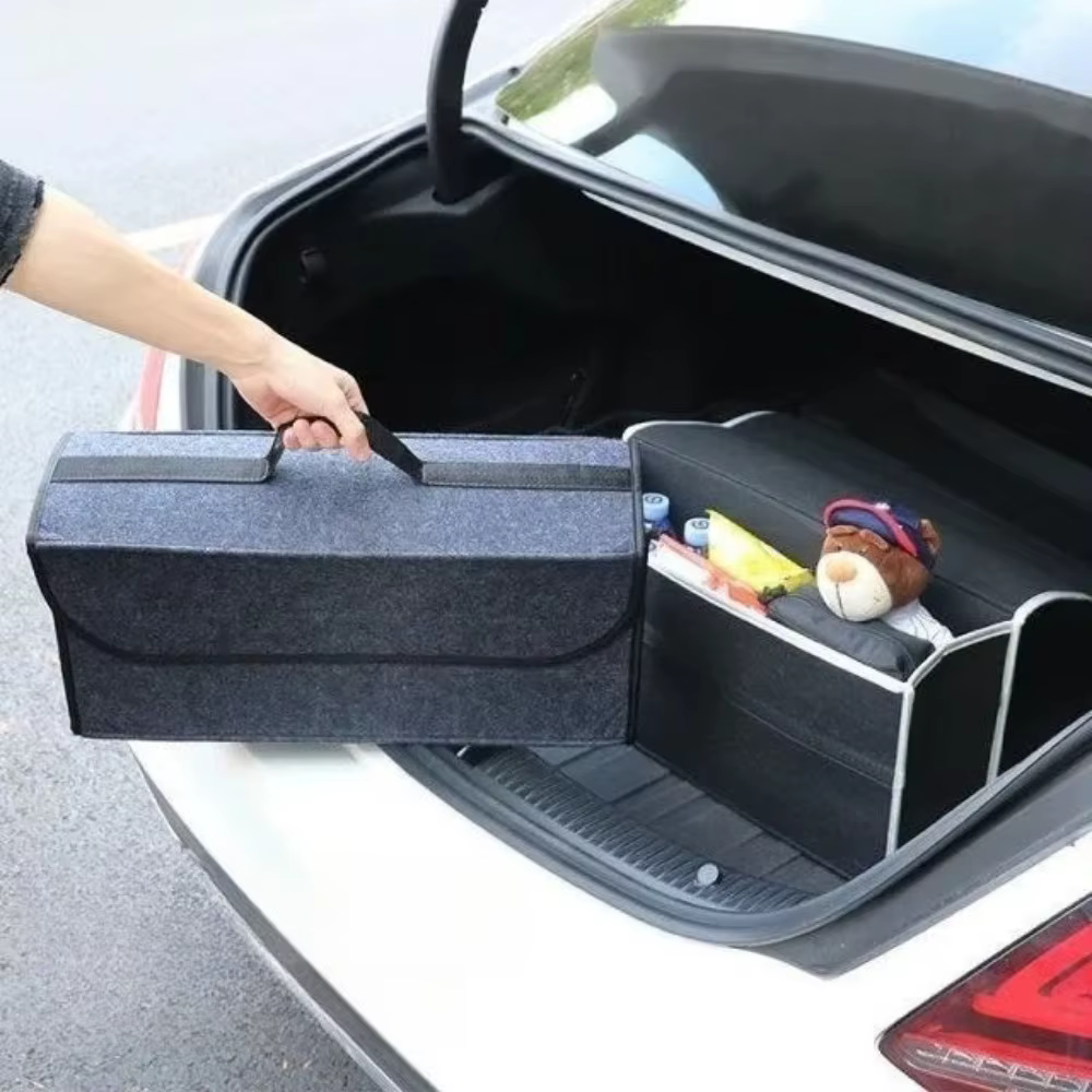 Boîte de rangement en feutre pour voiture