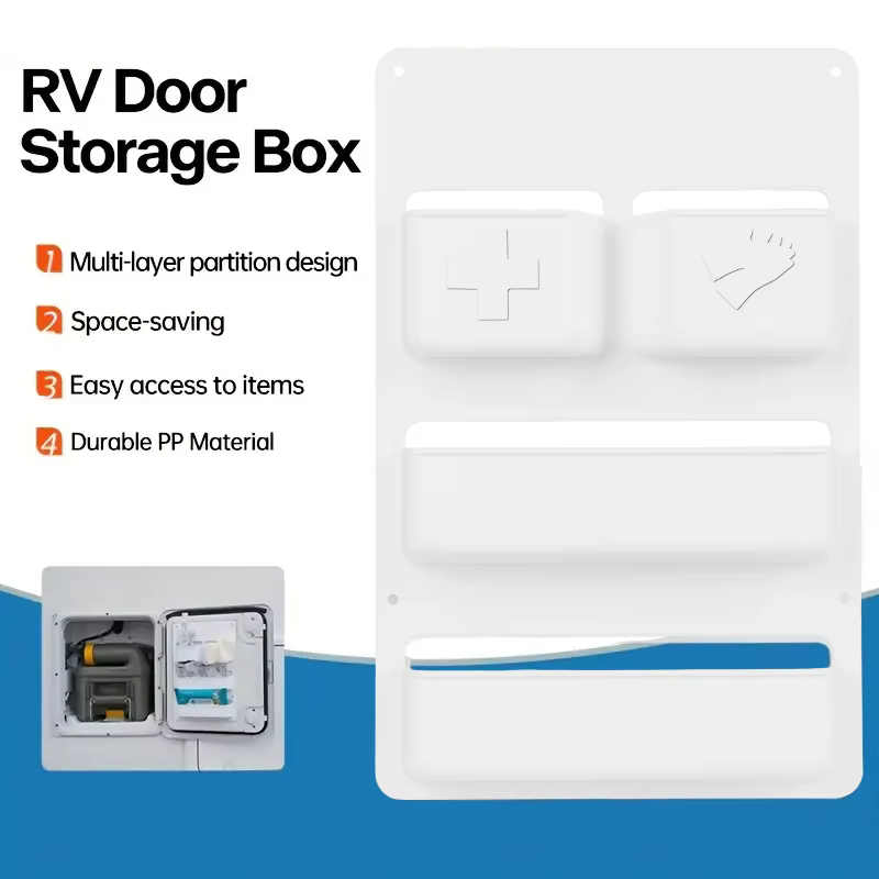 Compartiment de rangement pour toilettes de camping-car, pochette de rangement pour porte, boîte de rangement pour étagère de caravane, organisation pour Thetford