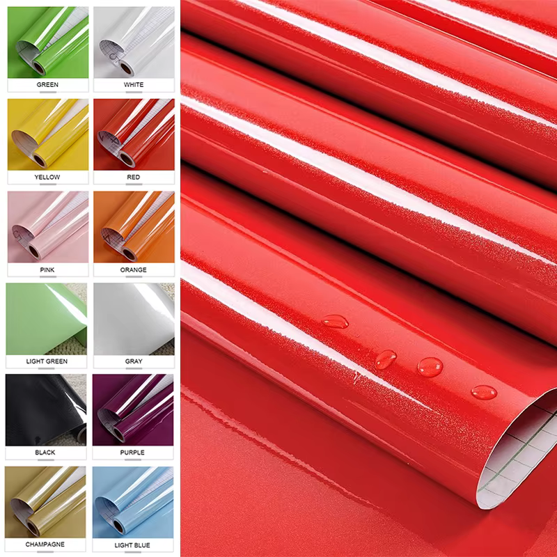 Film décoratif auto-adhésif en PVC, papier peint auto-adhésif pour rénovation de meubles, papier peint étanche pour armoire de cuisine, DIY bricolage