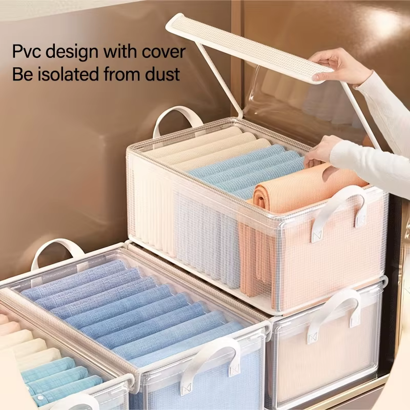 Boîte de rangement en PVC Jumbo avec couvercle - Extra large